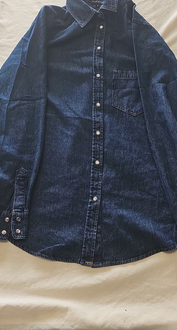 Peacocks Women’s Indigo Blue Western Denim Shirt Size 8  376