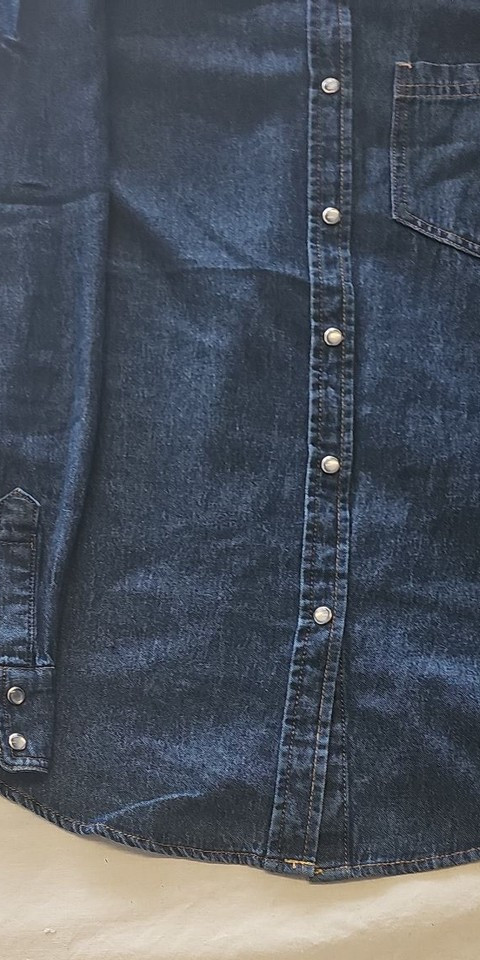 Peacocks Women's Indigo Blue Western Denim Shirt Size 8 376 - Image 4