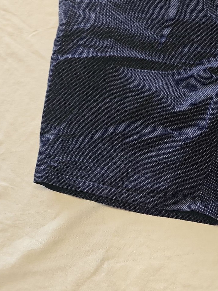 Burton Menswear Navy Textured Micro-Dot Chino Shorts Size 34 392 - Image 4