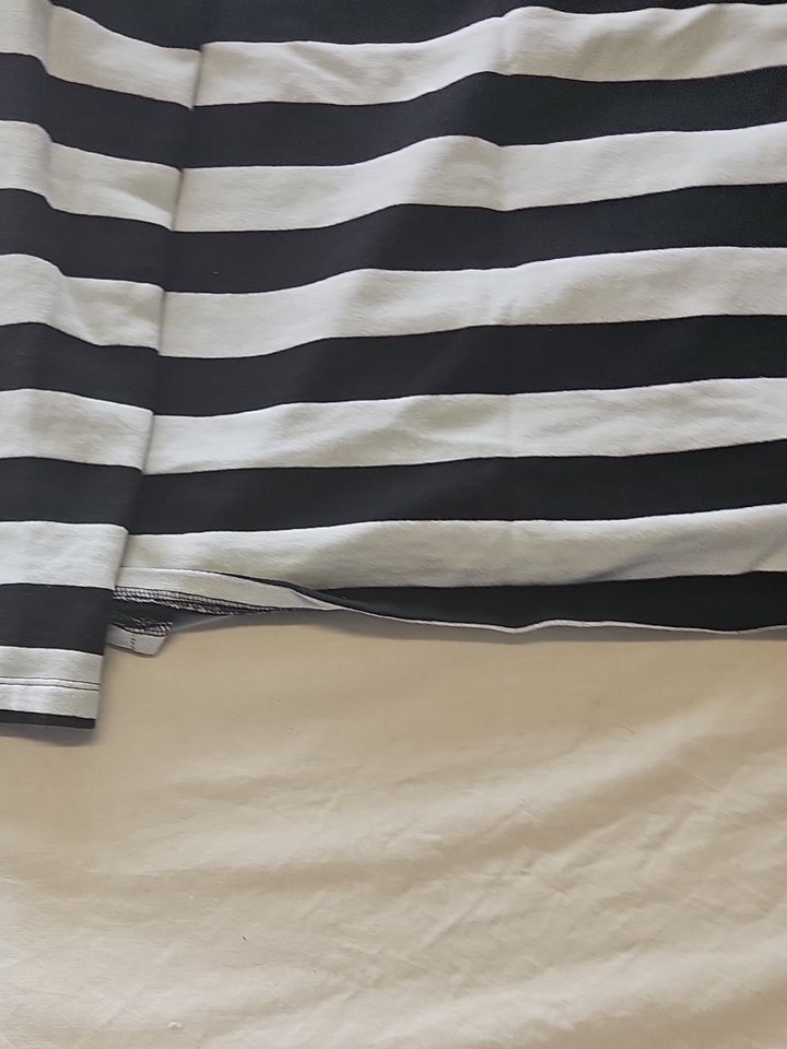 Tu Women's Black and White Striped Quarter-Zip Sweatshirt 377 - Image 5