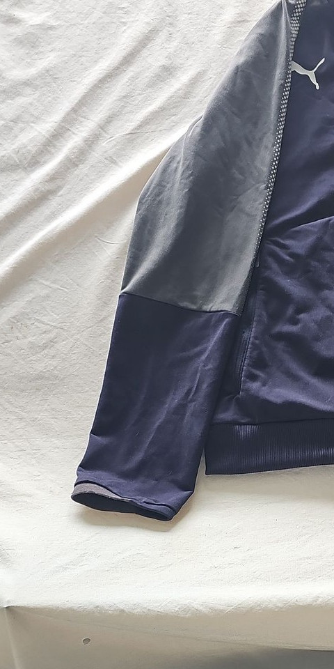 Puma Burnley FC Training Track Jacket Navy Grey Size L 399 - Image 3