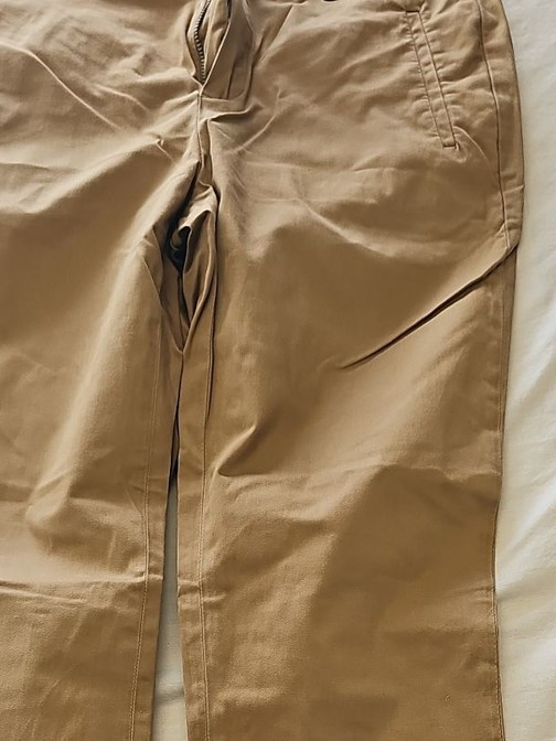 Massimo Dutti Tan Chino Trousers with Turn-Up Hem 393 - Image 4
