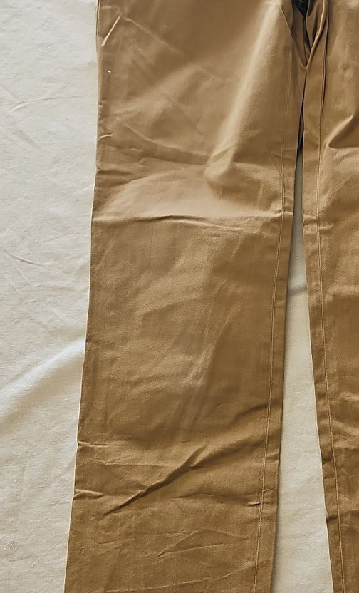 Massimo Dutti Tan Chino Trousers with Turn-Up Hem 393 - Image 5