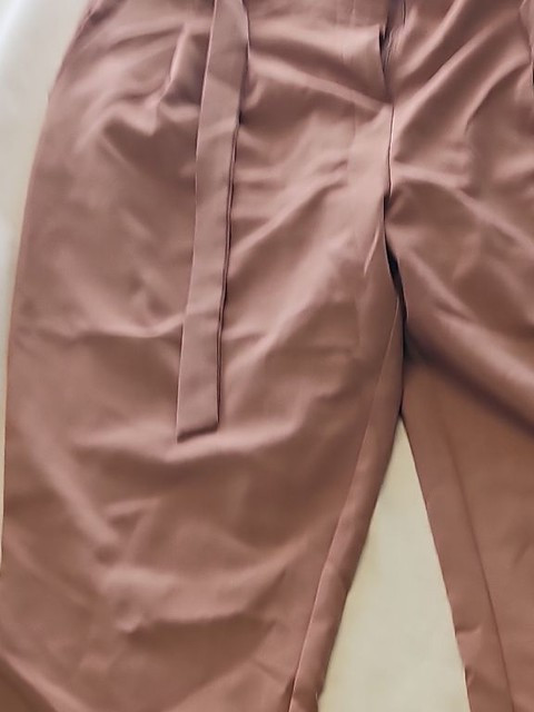 New Look Dusky Pink Belted High-Waist Trousers size 18 421 - Image 6