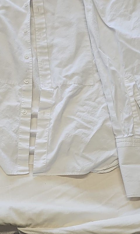 Charles Tyrwhitt Classic Fit White Dress Shirt with French Cuffs S16.5 A444 - Image 9