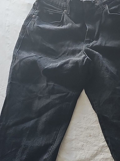 Vintage Lee Original Jeans Black Straight Leg Denim Shorts 368 - Image 7