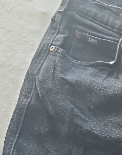 Vintage Lee Original Jeans Black Straight Leg Denim Shorts 368 - Image 9