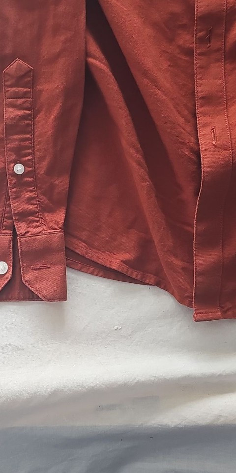 Farah Slim Fit Rust Orange 100% Organic Cotton Shirt M 371 - Image 12