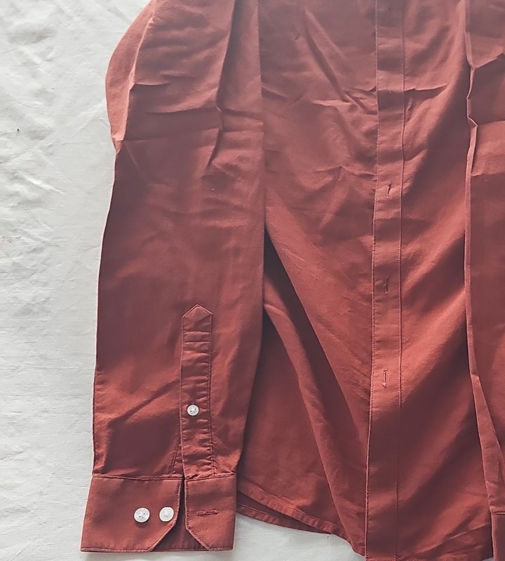 Farah Slim Fit Rust Orange 100% Organic Cotton Shirt M 371 - Image 10