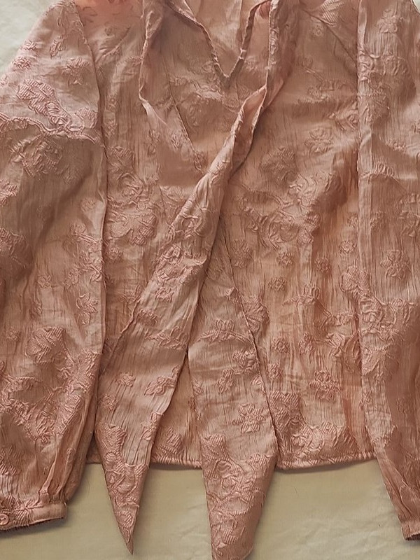 Tu Dusty Pink Jacquard Pussy-Bow Blouse with Balloon Sleeves 8 374 - Image 4