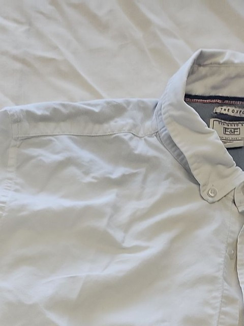 F&F Men's White Oxford Short Sleeve Shirt Size 3XL A445 - Image 11
