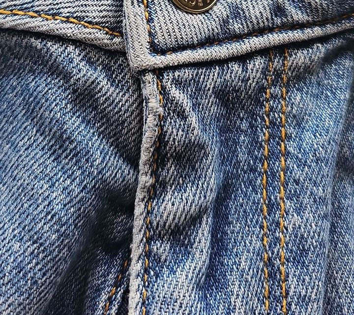 F&F Distressed Wide Leg Blue Denim Jeans B452 - Image 12