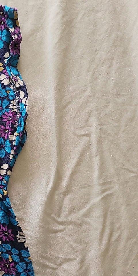 Tu Woman Floral Print T-Shirt in Vibrant Teal and Purple s16 B453 - Image 11