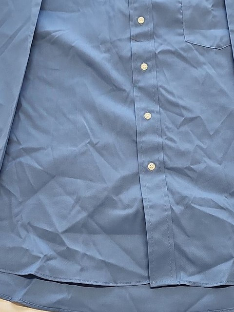 Van Heusen Ultra Wrinkle Free Blue Button-Down Shirt - 3XL Regular Fit B469 - Image 8