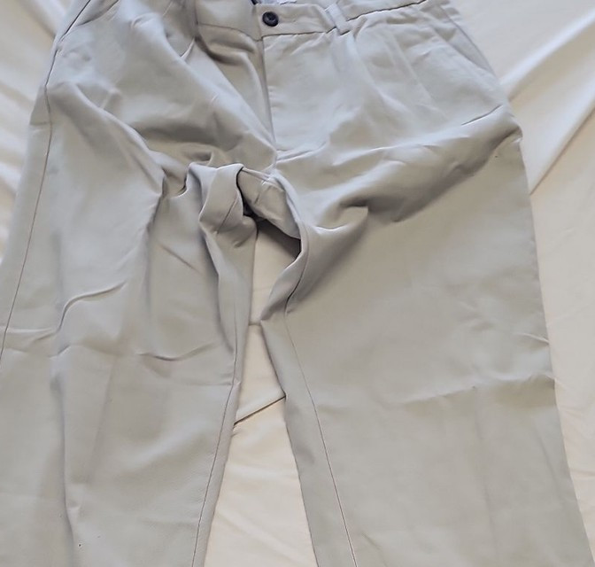 Amazon Essentials Men's Beige Chino Trousers 34W x 32L zc474 - Image 7