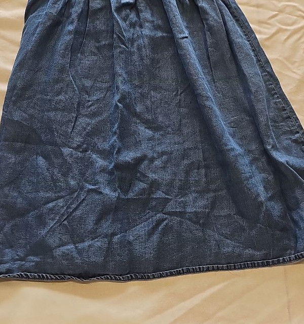 Apricot Off-the-Shoulder Chambray Denim Mini Dress Uk8 B460 - Image 9