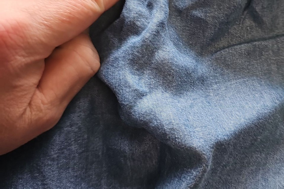 Apricot Off-the-Shoulder Chambray Denim Mini Dress Uk8 B460 - Image 11