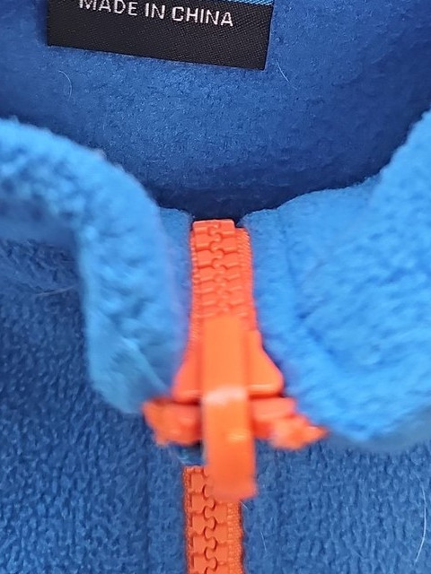 Trespass Kids Blue Full Zip Fleece Jacket with Orange Contrast B464 - Image 10