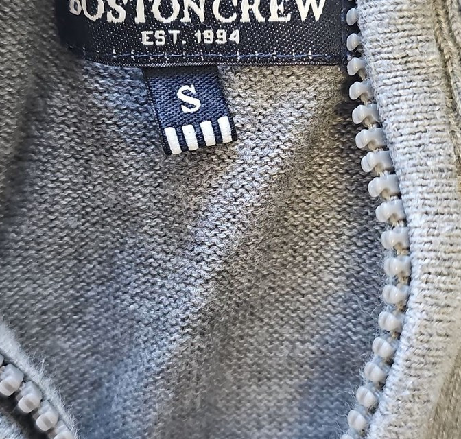 Boston Crew Grey Quarter-Zip Knitted Jumper D502 - Image 10