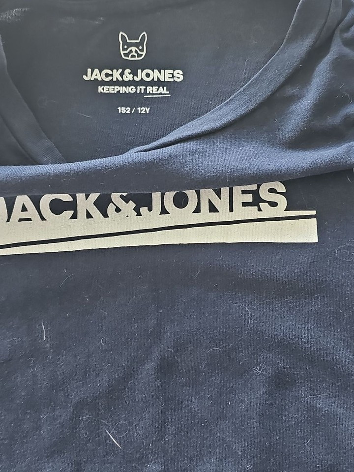 Jack & Jones Boys Navy Blue Logo T-Shirt Size 12 Years C484 - Image 9