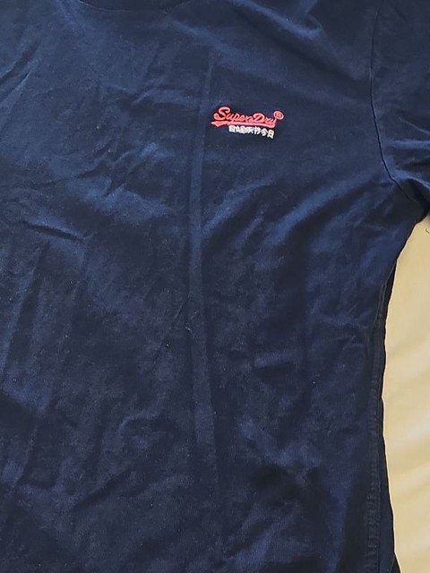 Superdry Orange Label Navy Blue Vintage Embroidered T-Shirt D509 - Image 12