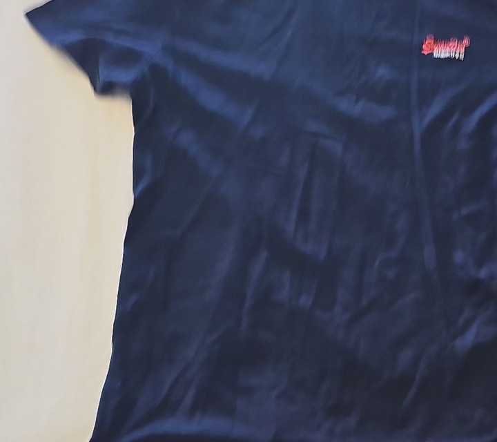 Superdry Orange Label Navy Blue Vintage Embroidered T-Shirt D509 - Image 9