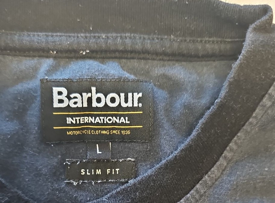 Barbour International Navy Blue Slim Fit T-Shirt L D508 - Image 10