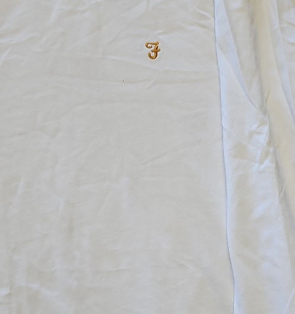 Farah Men's Classic White Long Sleeve T-Shirt - Size Large F537 - Image 12