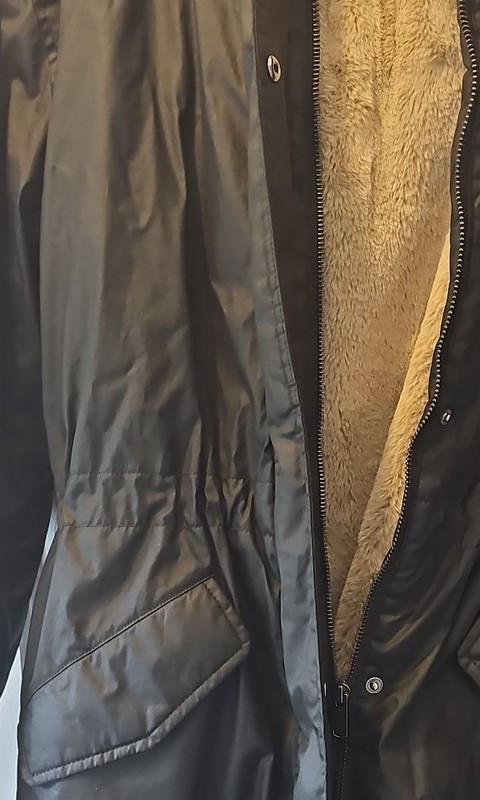 M&S Collection Women's Black Borg-Lined Parka Coat W551 - Image 12