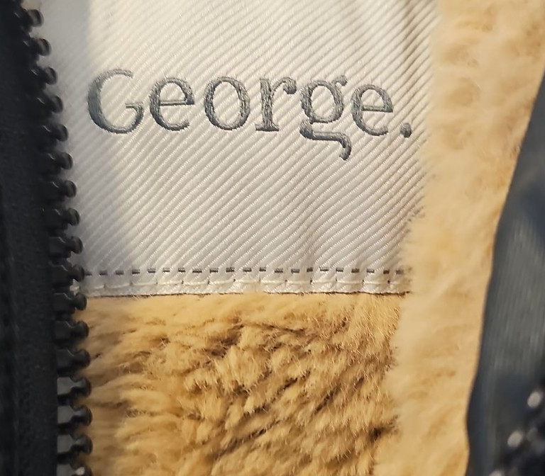 George Black Waxed-Look Parka with Faux Fur Lining W452 - Image 9