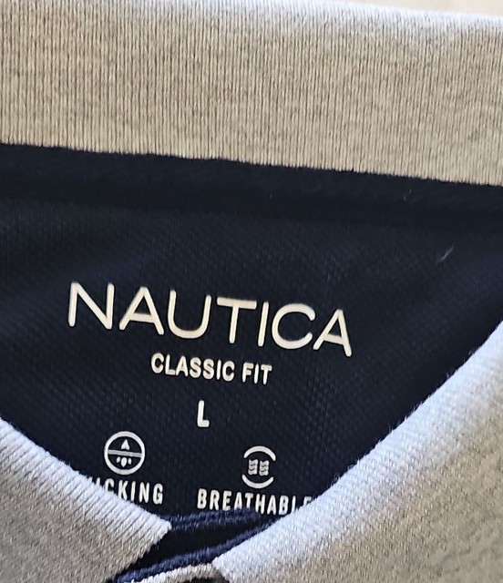 Nautica Men's Classic Fit Colorblock Performance Polo Shirt F548 - Image 10