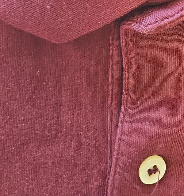 Nautica Classic Fit Burgundy Pique Polo Shirt - Men's Size Large F549 - Image 10