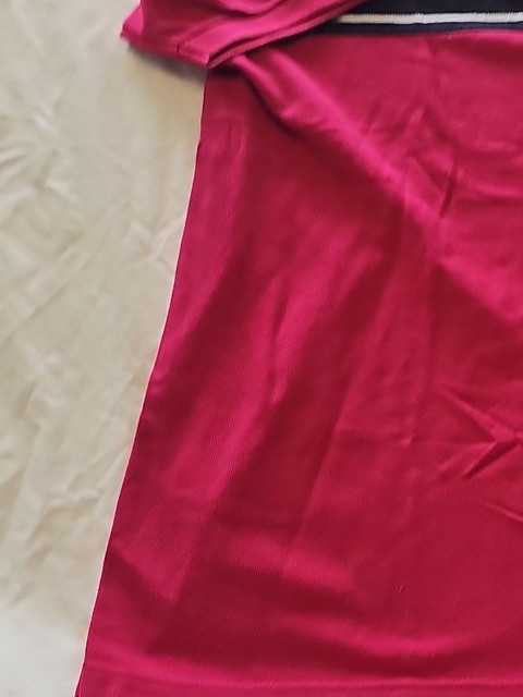 Vintage Chaps Ralph Lauren Pink Stripe Polo Shirt XL F557 - Image 8