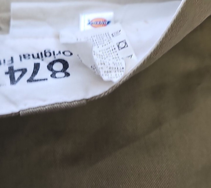 Dickies 874 Original Fit Work Trousers in Khaki G566 W38/40 L31 - Image 10