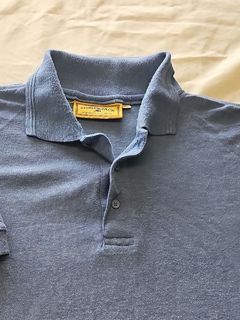 Vintage Timberjack Heather Blue Piqué Polo Shirt - Size XL G573 - Image 11