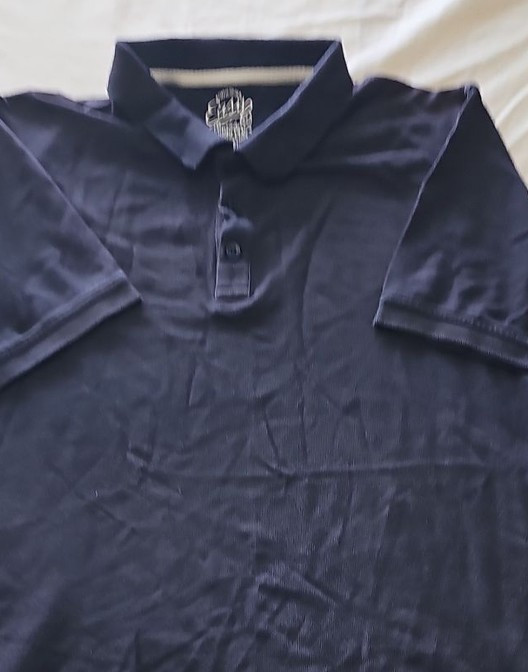 Easy Essential Navy Blue Pique Polo Shirt XL G574 - Image 8