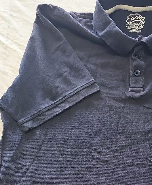 Easy Essential Navy Blue Pique Polo Shirt XL G574 - Image 12