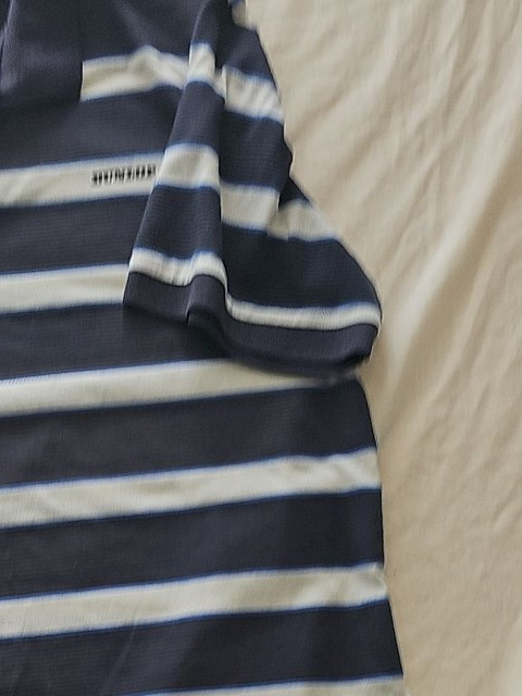 Dunlop Golf Men's Striped Polo Shirt XL Blue White Large H597 - Image 8