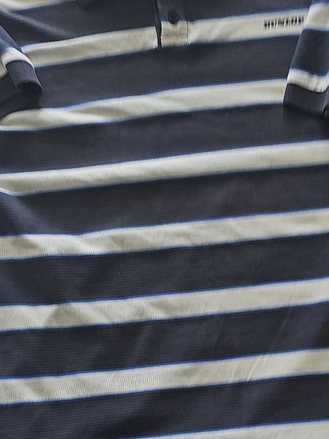 Dunlop Golf Men's Striped Polo Shirt XL Blue White Large H597 - Image 7