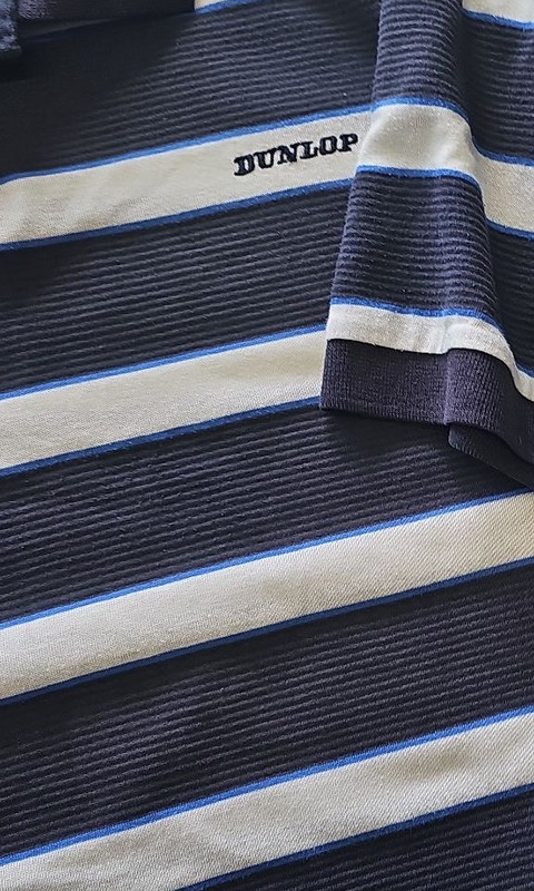 Dunlop Golf Men's Striped Polo Shirt XL Blue White Large H597 - Image 11