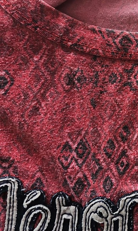 Aéropostale Red Patterned Applique Graphic T-Shirt large I606 - Image 10