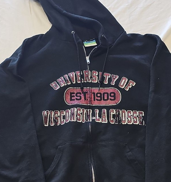 Champion Eco Fleece University of Wisconsin-La Crosse Zip-Up Hoodie Medium H595 - Image 8