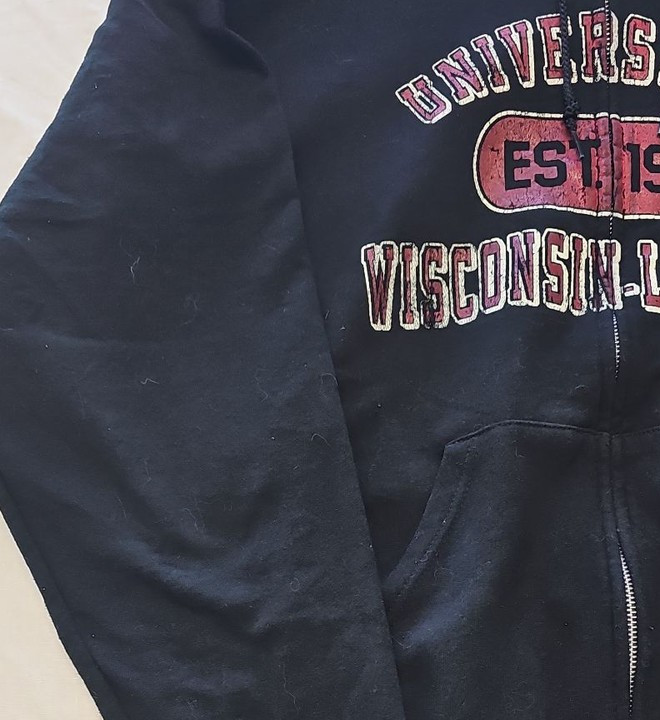 Champion Eco Fleece University of Wisconsin-La Crosse Zip-Up Hoodie Medium H595 - Image 12
