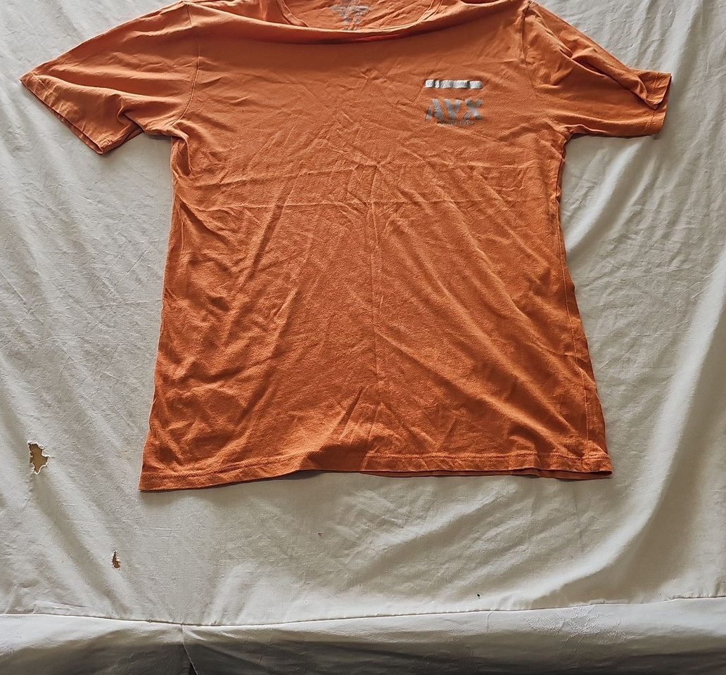 Avirex AVX Orange Graphic Tee Shirt Size XL i612 - Image 6