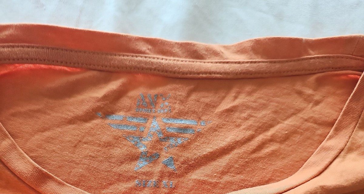 Avirex AVX Orange Graphic Tee Shirt Size XL i612 - Image 9