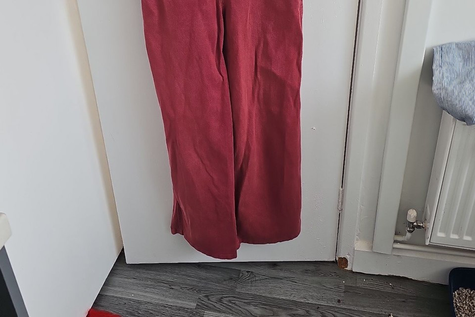 Vintage Style Burgundy Red Corduroy Dungarees Overalls 252 - Image 6