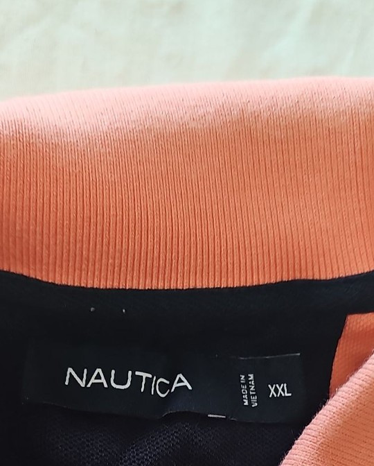 Nautica XXL Salmon Pink Short Sleeve Pique Polo Shirt K675 - Image 10
