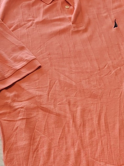 Nautica XXL Salmon Pink Short Sleeve Pique Polo Shirt K675 - Image 12