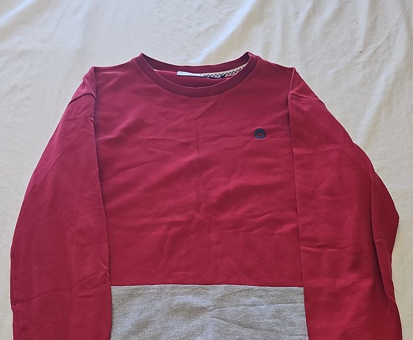 Adidas Originals Men's Colorblock Crewneck Sweatshirt - Red/Grey/Blue L L682 - Image 7