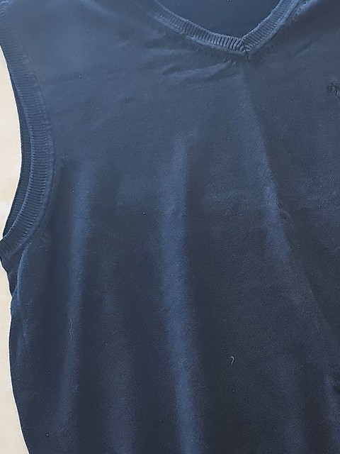 Maine New England Golf Navy Blue V-Neck Sweater Vest M L685 - Image 12